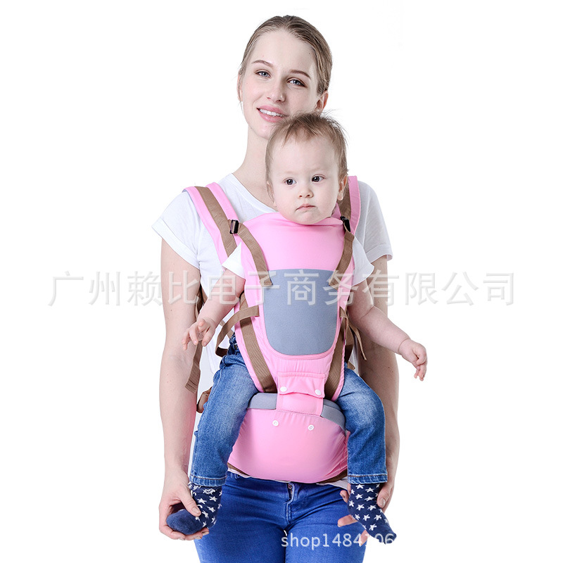 

Розовый цвет, Baby Ergonomic Baby Backpack Carrier Newborn Safety Straps