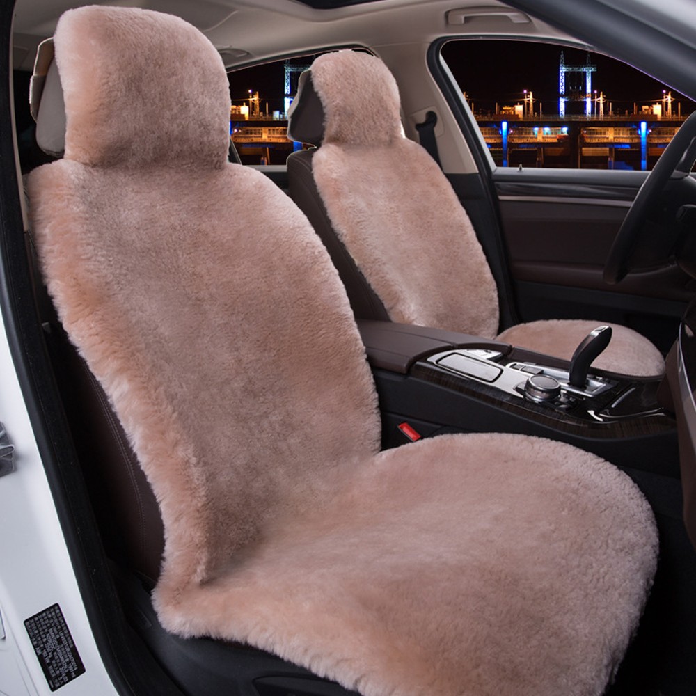 

COVERS Хаки Wool Seat Cover Plush 01, Супер теплый мешок автомобиля меховой подушки