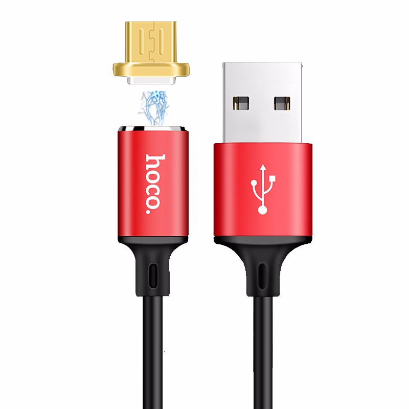 фото Ihoco мобильный телефон charge data cable магнитная молния micro usb-адаптер char hoco красно-микро 1 м