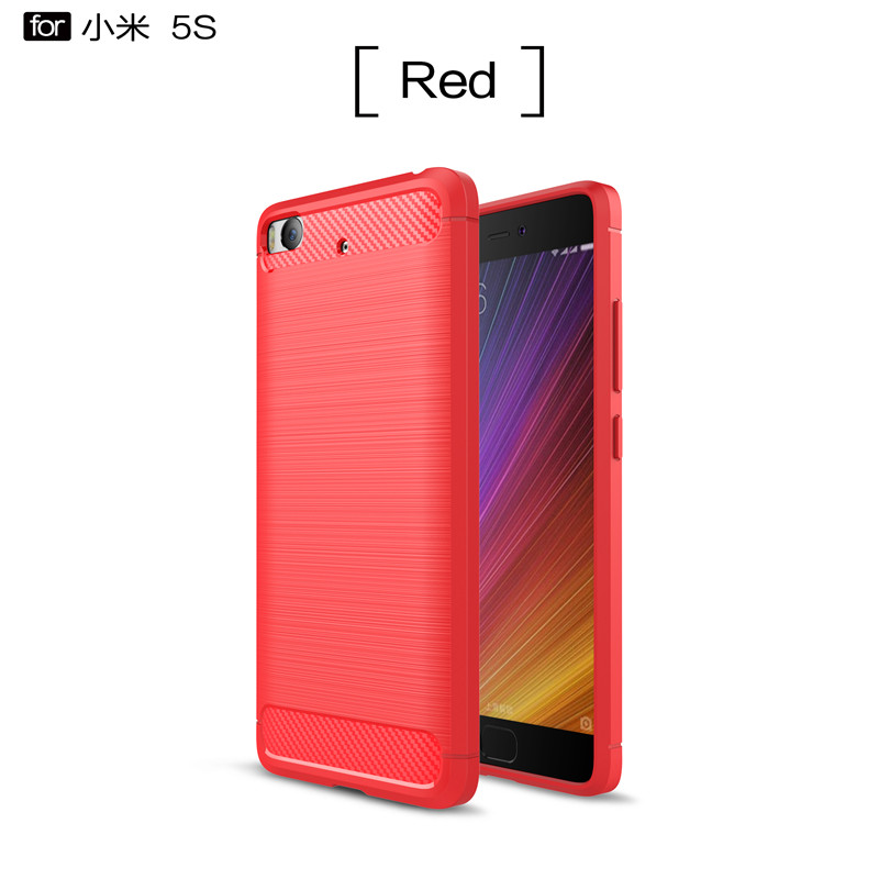 

KYKEO Красный MI 5S, Carbon Fiber Phone Cases For xiaomi 5S