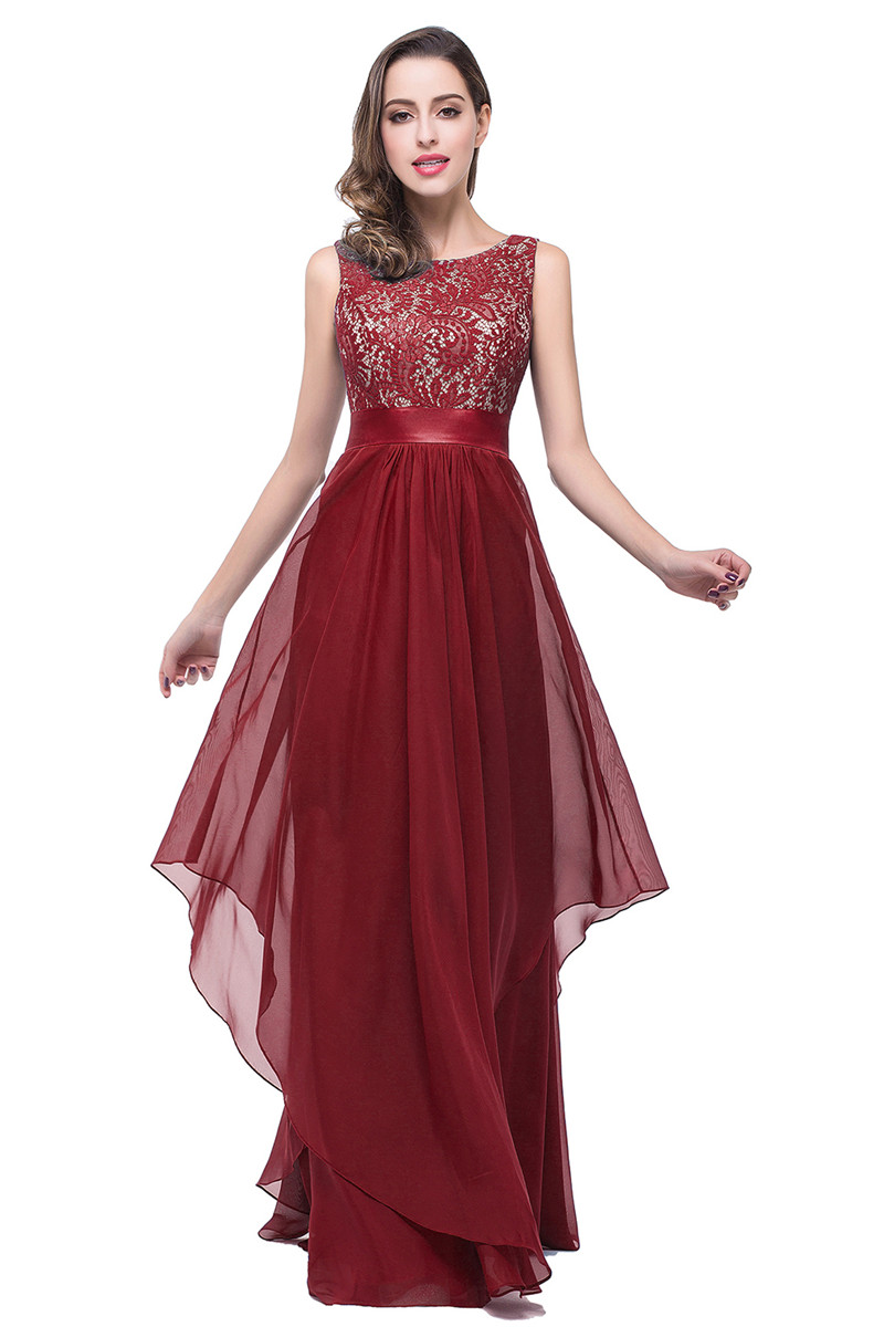 

babyonlinedress Красное вино, Длинные вечерние платья из кружева