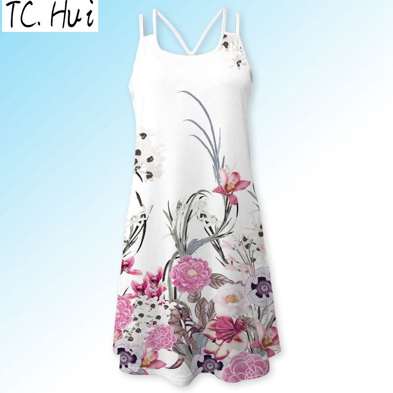 

TCHui, летнее платье Tank chiffon Dress Spaghetti Strap майка Женская мода