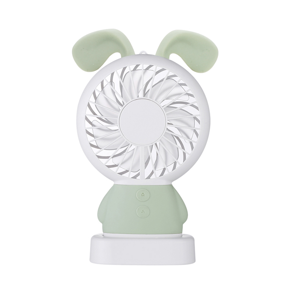 

TOMNEW Зеленый щенок, USB Mini Portable Fan 2 Speed ​​800mA Battery Cute Handy Desk Kitty Puppy Fan