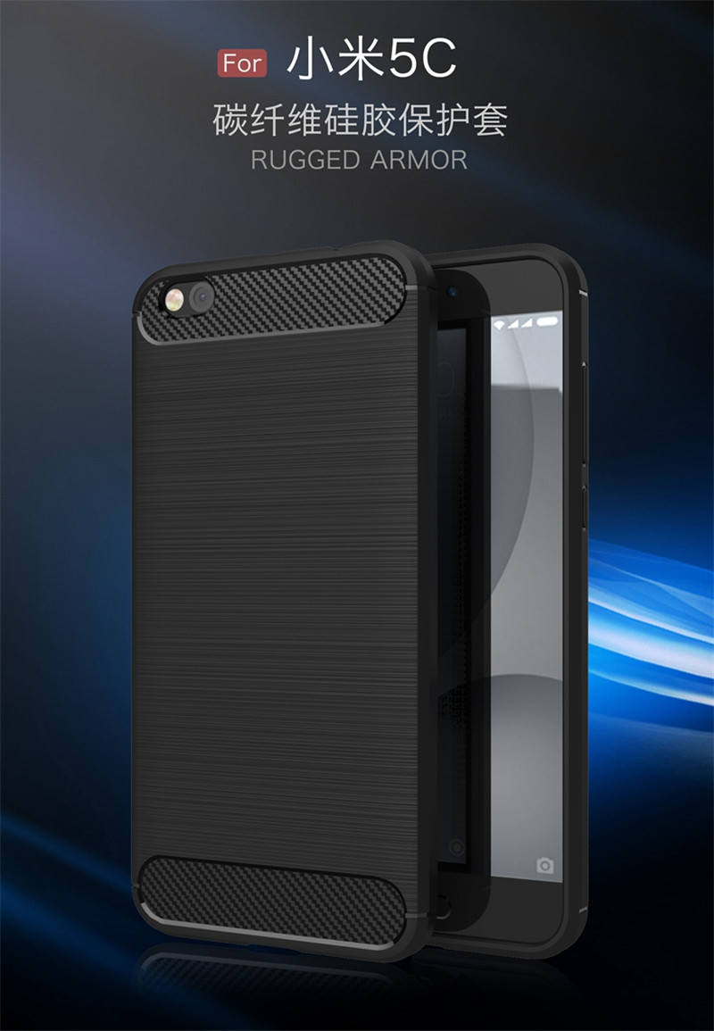 

KYKEO Черный MI 5C, Carbon Fiber Phone Cases For xiaomi 5c