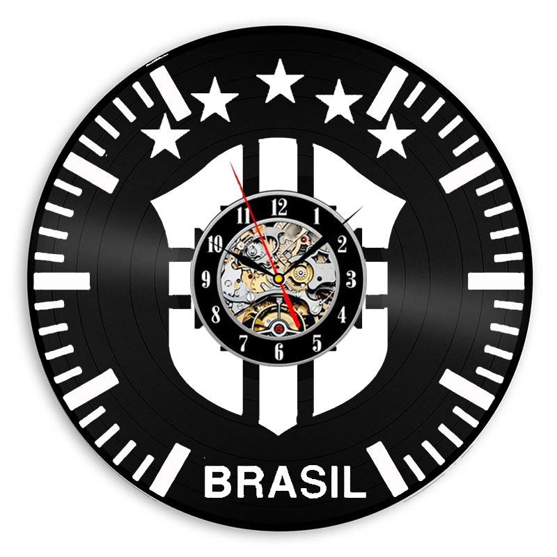 фото Настенные часы бразильский футбол bogao черный