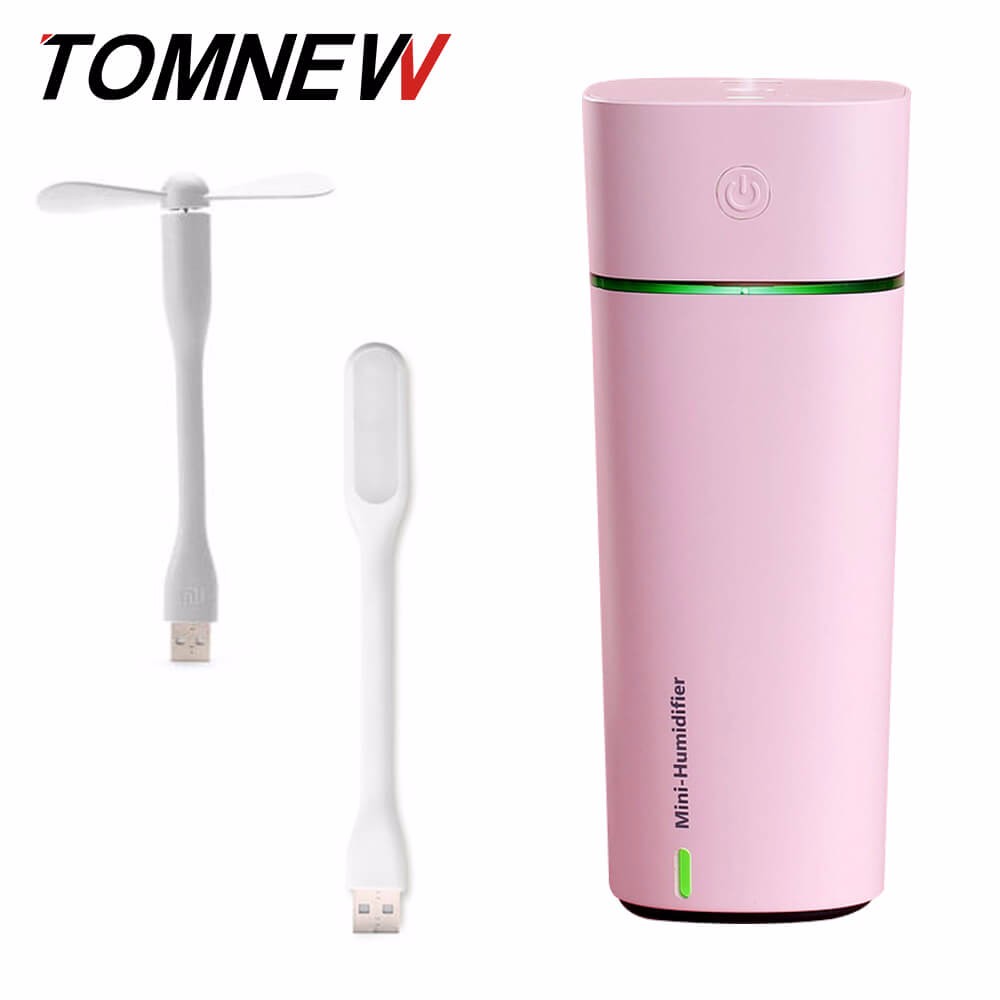 фото Tomnew 3 в 1 mini cool mist humidifier 240ml ультразвуковой двухрежимный диффузор воздуха tomnew розовый