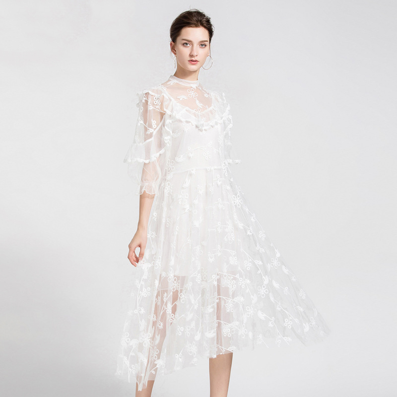 

hlhphq белый, Tulle Womens Dress