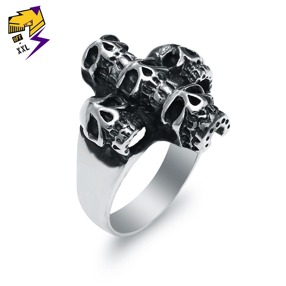 

OFF  10, Модные ювелирные изделия Punk Skeleton Cross Rings для мужчин