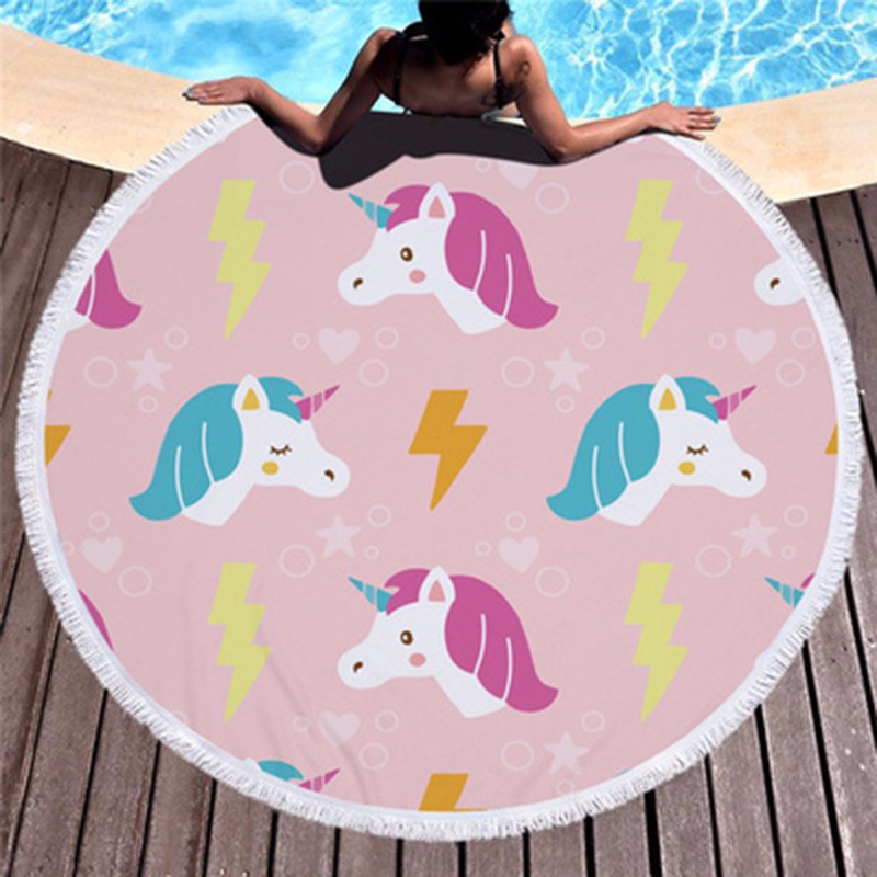 

kangfeng Розовый цвет, Розовый Cute Unicorn Microfiber Толстая махровая ткань