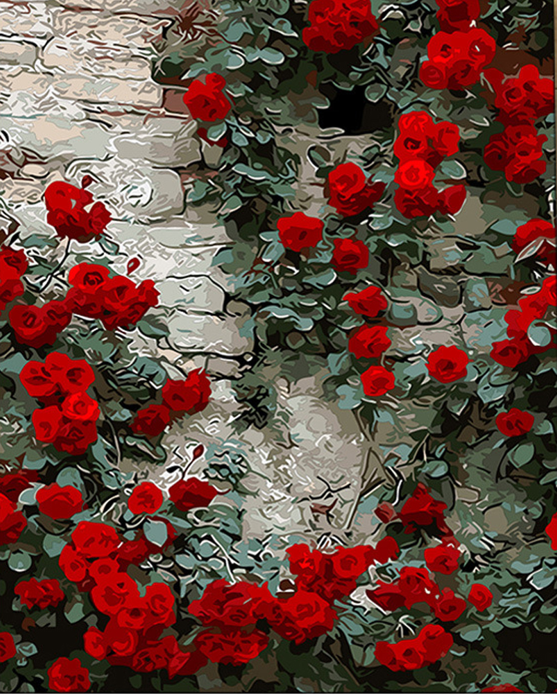 Роза ползучая по стене фото