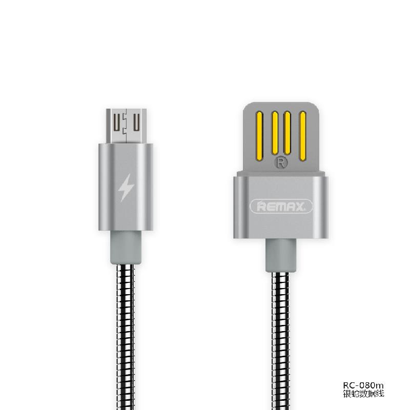 

Tissbely Серебряный, REMAX Spring Metal Micro USB Data Cable