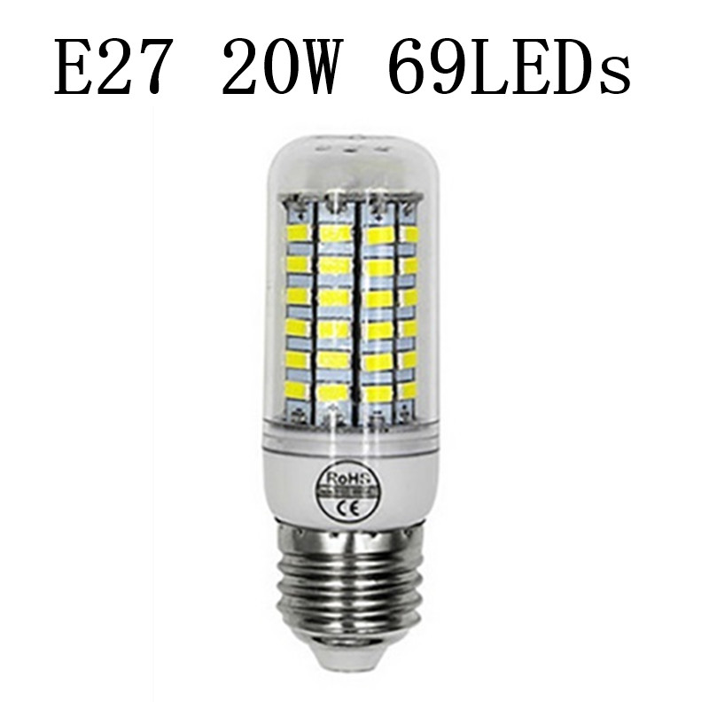 

AIUNCI E27 20W 69LEDs Cold White, SMD 5730 светодиодный s кукурузы лампы