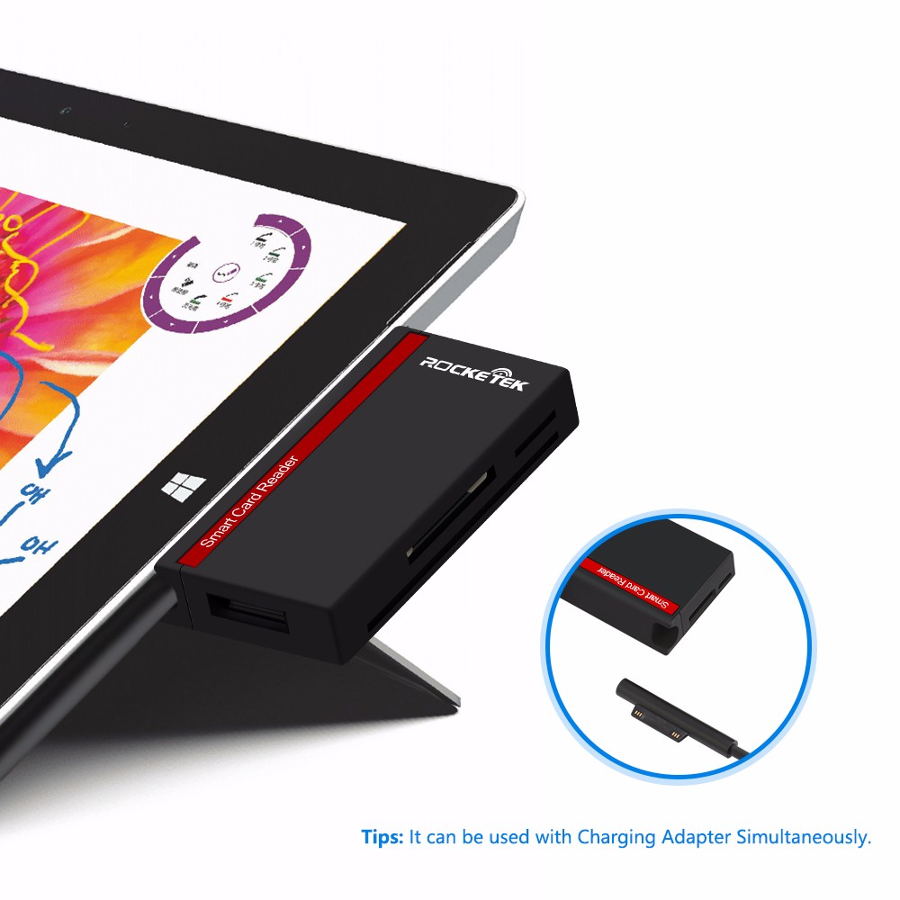 

ROCKETEK, USB 30 Считыватель смарт-карт для SD TF Micro SD ID Банковская карта sim