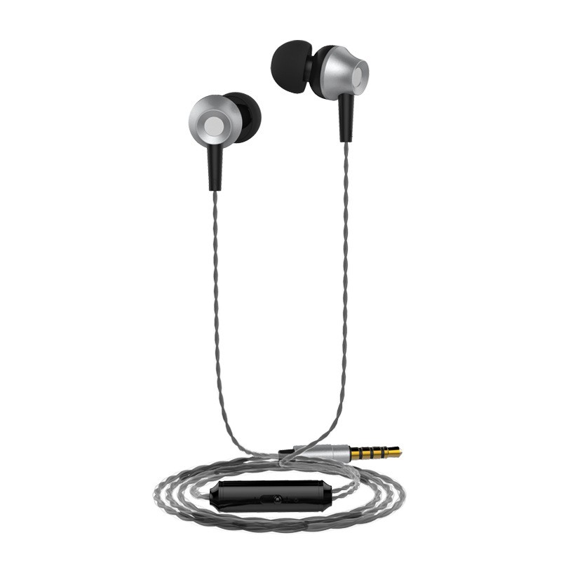 

GANGXUN Black, In Ear Earphone Metal Heavy Bass Stereo Headset 35mm Gilded Wired Control Earbu