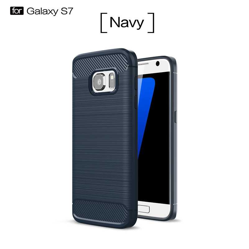 

KYKEO Синий цвет Samsung Galaxy S7, Carbon Fiber Phone Case For Samsung Galaxy S7