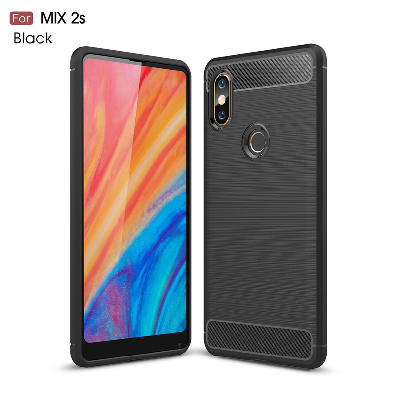 

KYKEO Черный MI Mix2S, Carbon Fiber Phone Cases For xiaomi mix 2s Case