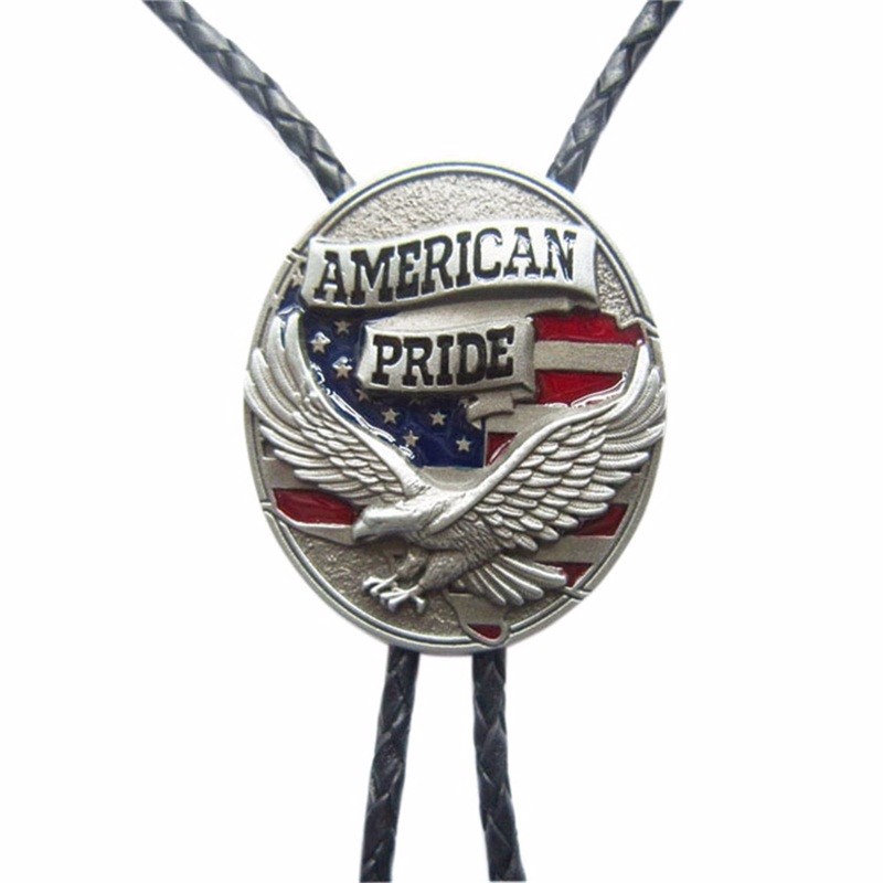 

JEANS FRIEND Black, Vintage Western Eagle Flag Овальный Боло Галстук Свадебная Кожаный Колье Костюм