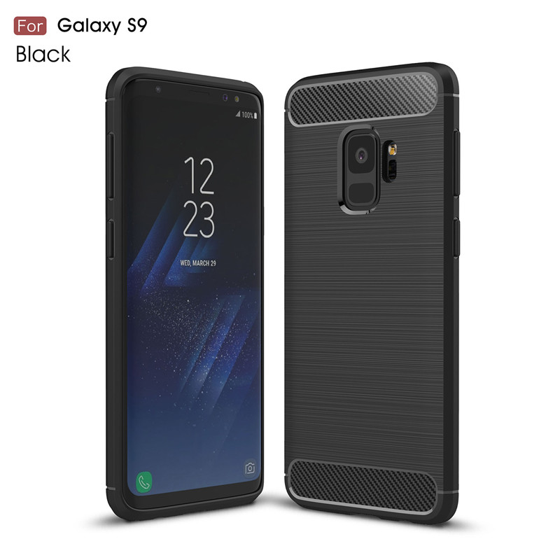 

KYKEO Черный Samsung Galaxy S9, Carbon Fiber Phone Case For Samsung Galaxy S9