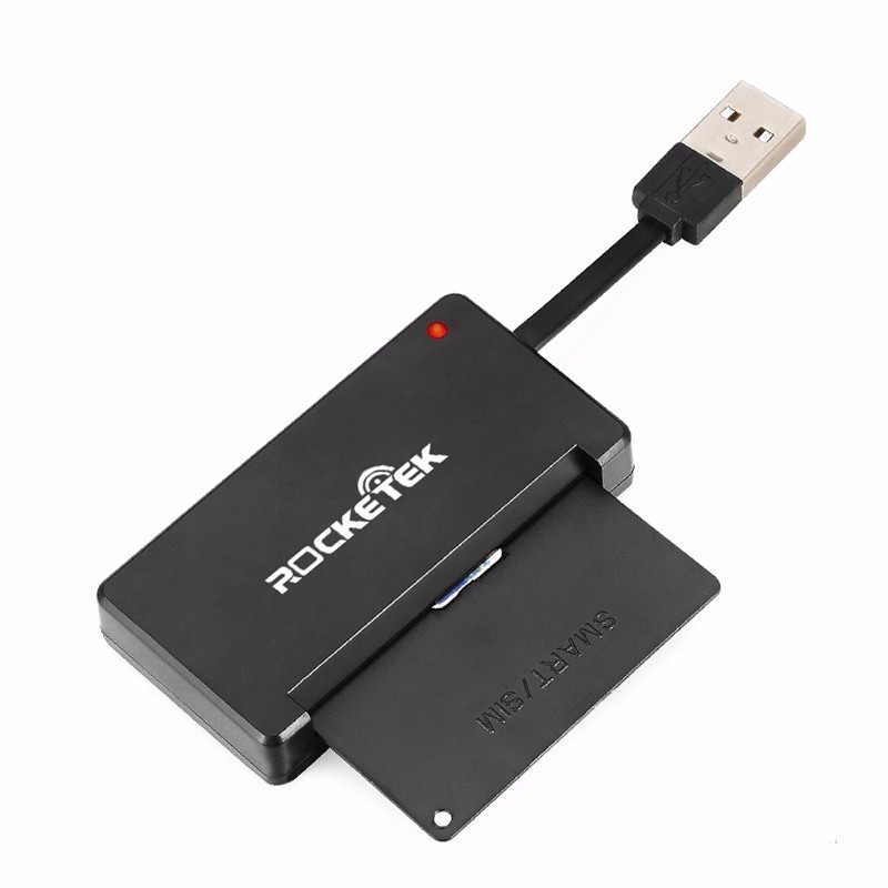 

ROCKETEK, USB 20 Считыватель смарт-карт cac ID Банковская карта SIM-карта