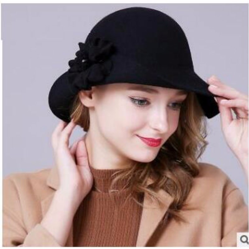 

LUONIWEILIN Black Свободный размер, Шляпа Lady Fedoras