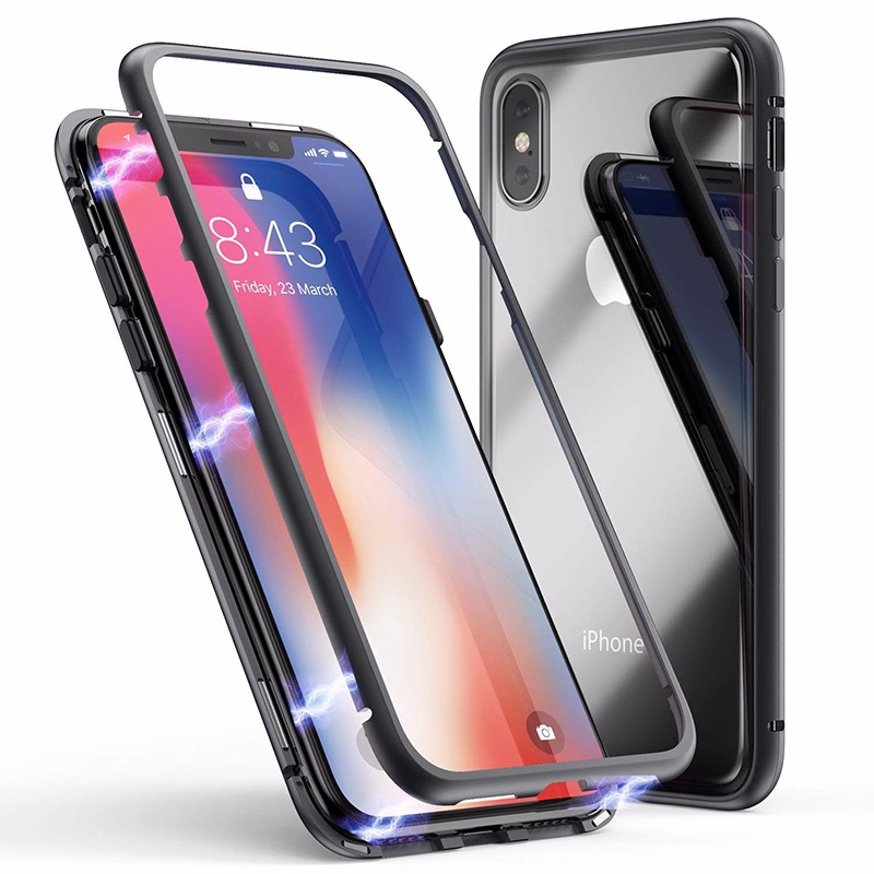 

AOJUN Черный iPhone X, iPhone X Стеклянная оболочка iphone10xcase дело iphone 10 iphone 10 x чехол