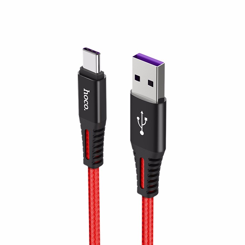 

HOCO красный 1 м, Быстрый зарядный кабель USB Type-C