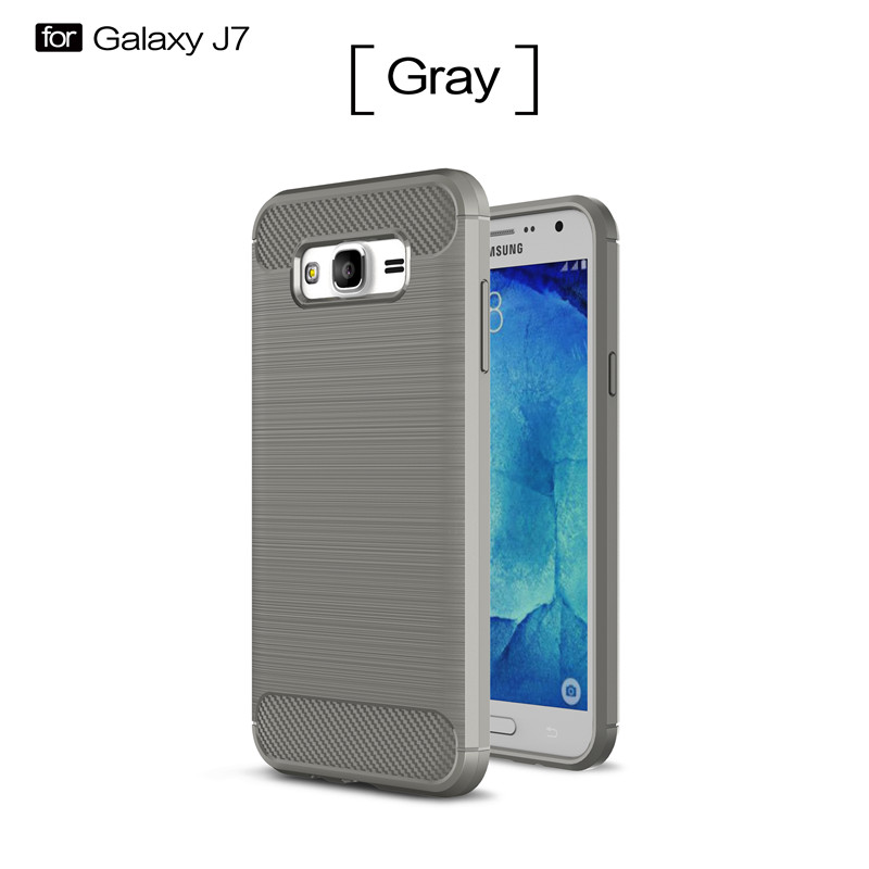 

KYKEO Серый Samsung Galaxy J72015, Carbon Fiber Phone Case For Samsung Galaxy J7 2015