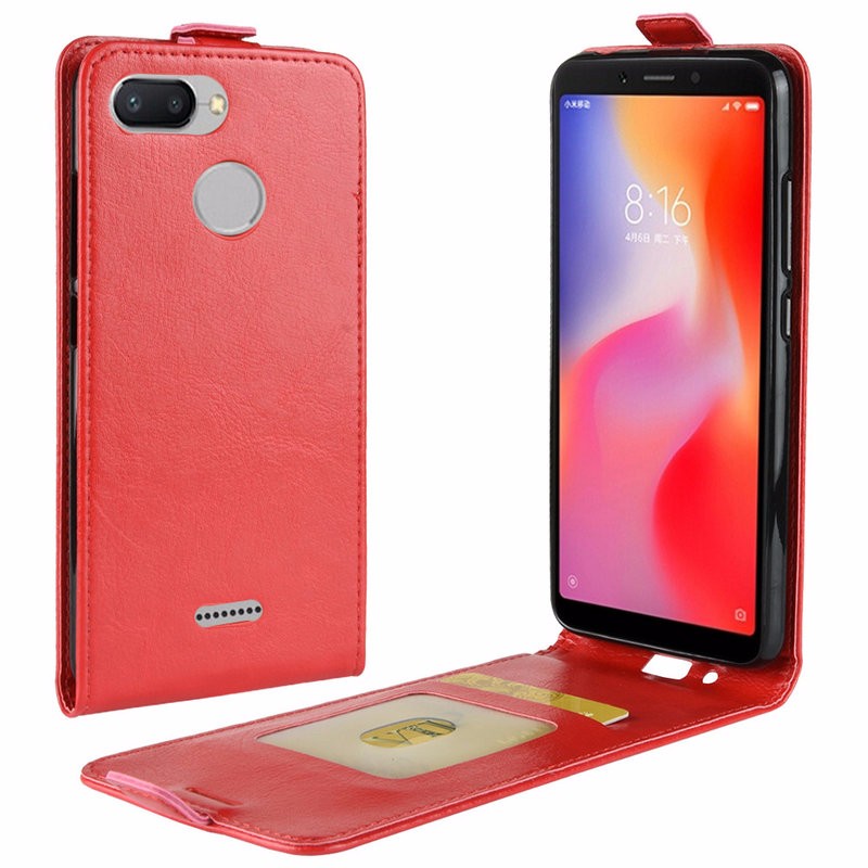 

WIERSS красный для Xiaomi Redmi 6, для Xiaomi Redmi 6 WIERSS Флип кожаный чехол