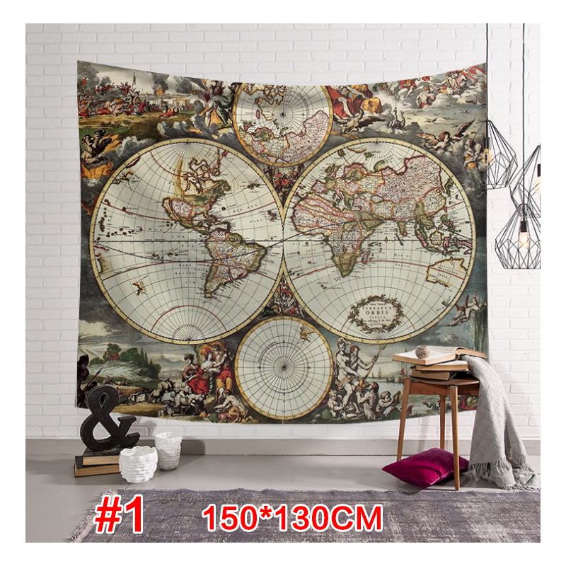 

CNUON 1-150 130см, maptapestry worldmaptapestry watercolorworldmaptapestry