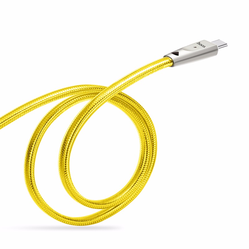 фото Usb-кабель типа c быстрая зарядка usb-типа c hoco золото 1,2 м