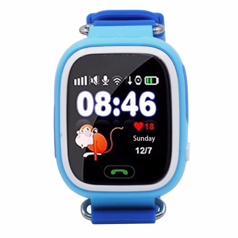 

chkj Голубая русская версия 39,3 мм, GPS Smart Watch для детей
