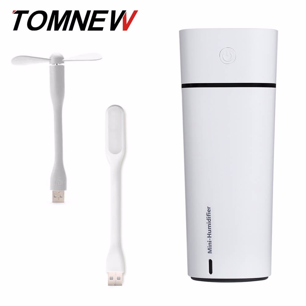 фото Tomnew 3 в 1 mini cool mist humidifier 240ml ультразвуковой двухрежимный диффузор воздуха tomnew белый