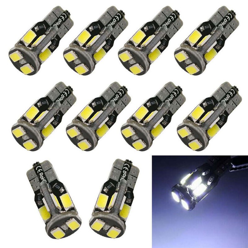 

ASLED белый цвет10PCS T10 W5W