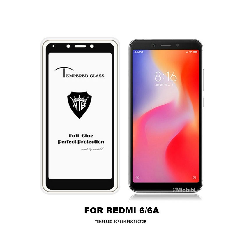 фото Для xiaomi redmi 6 полный ab клей обложка закаленное стекло screen protector wierss черный для xiaomi redmi 6a