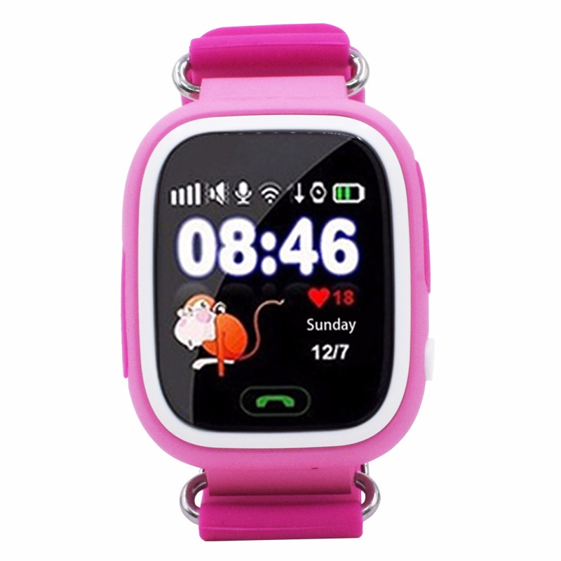 

chkj Розовая английская версия 39,3 мм, GPS Smart Watch для детей