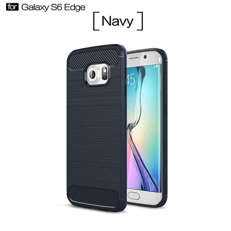 

KYKEO Синий цвет Samsung Galaxy S6 edge, Carbon Fiber Phone Case For Samsung Galaxy S6 edge