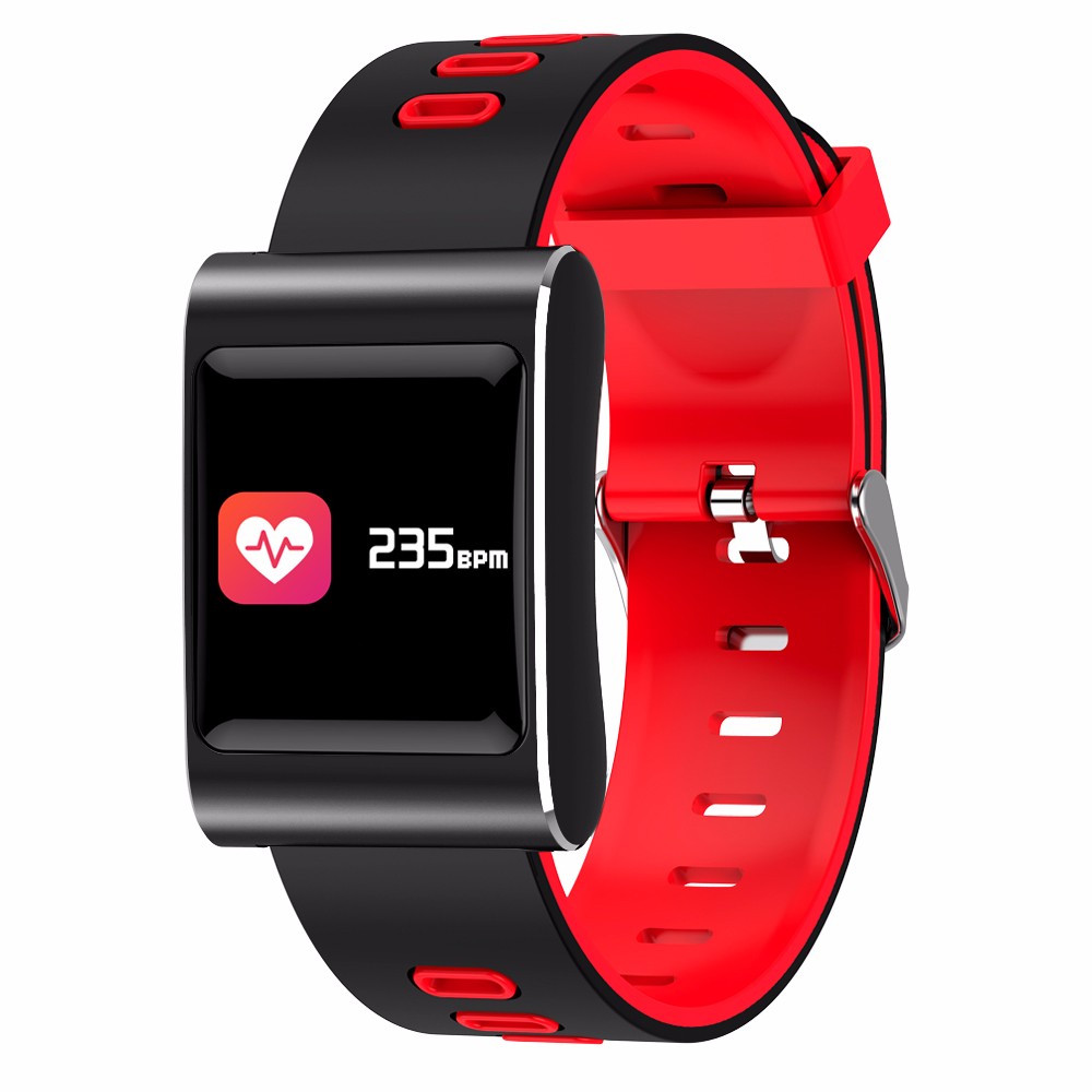 

chkj красный Смарт-браслет, Smart Wristband Colorful Screen Blood Oxygen Sleep Monitor Heart Rate