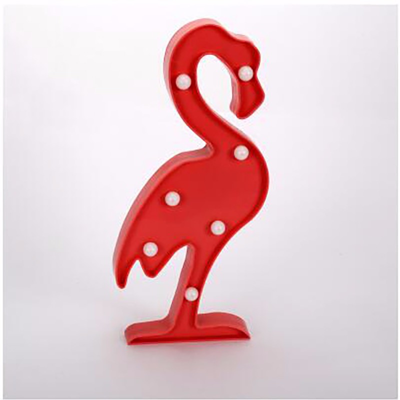 

LUOMU Фламинго розово-красный, Alphabet Light Indoor Battery powered Wall Hanging Night Light