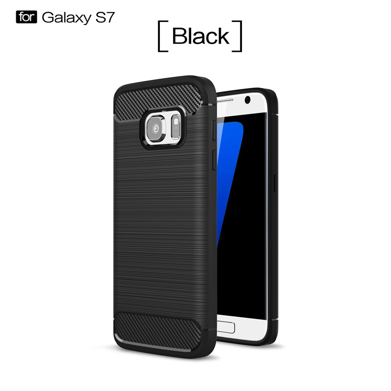 

KYKEO Черный Samsung Galaxy S7, Carbon Fiber Phone Case For Samsung Galaxy S7