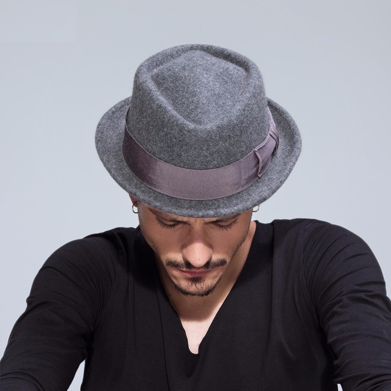 

LUONIWEILIN Серый средний, Шляпа Hat Hat Fedora