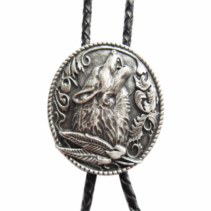 

JEANS FRIEND Black, Vintage Plating Western Wolf Wedding Oval Bolo Tie также продается в США