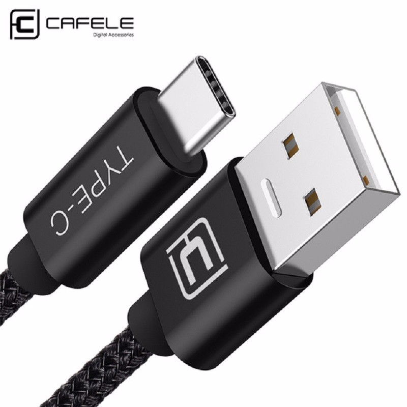 

Cafele Чёрный цвет 2M, usb c cable