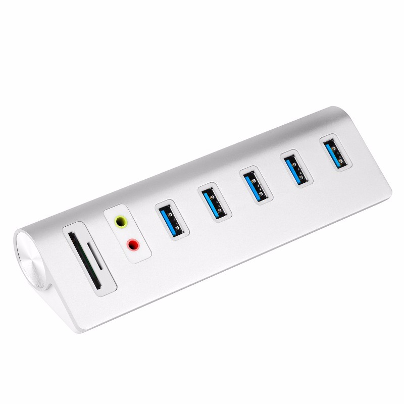 

ROCKETEK, Multi usb 30 hub 5 port с адаптером питания Внешний стереофонический звук