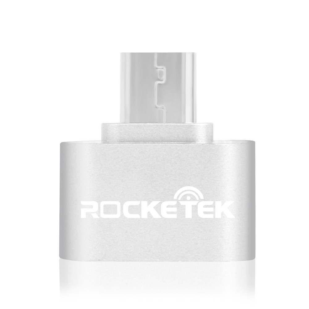 

ROCKETEK серебро, Высококачественный адаптер Micro-USB OTG для адаптеров Мужской конвертер