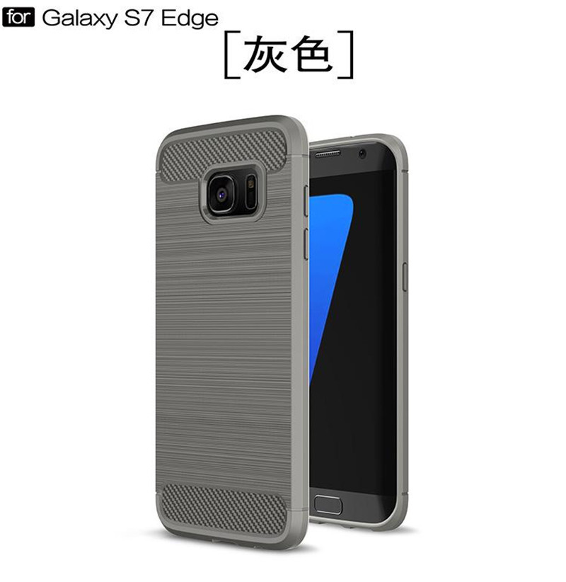 

KYKEO Серый Samsung Galaxy S7 edge, Carbon Fiber Phone Case For Samsung Galaxy S7 edge