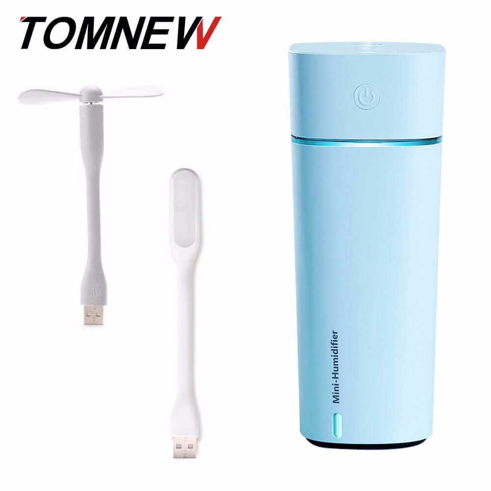 фото Tomnew 3 в 1 mini cool mist humidifier 240ml ультразвуковой двухрежимный диффузор воздуха tomnew голубое небо