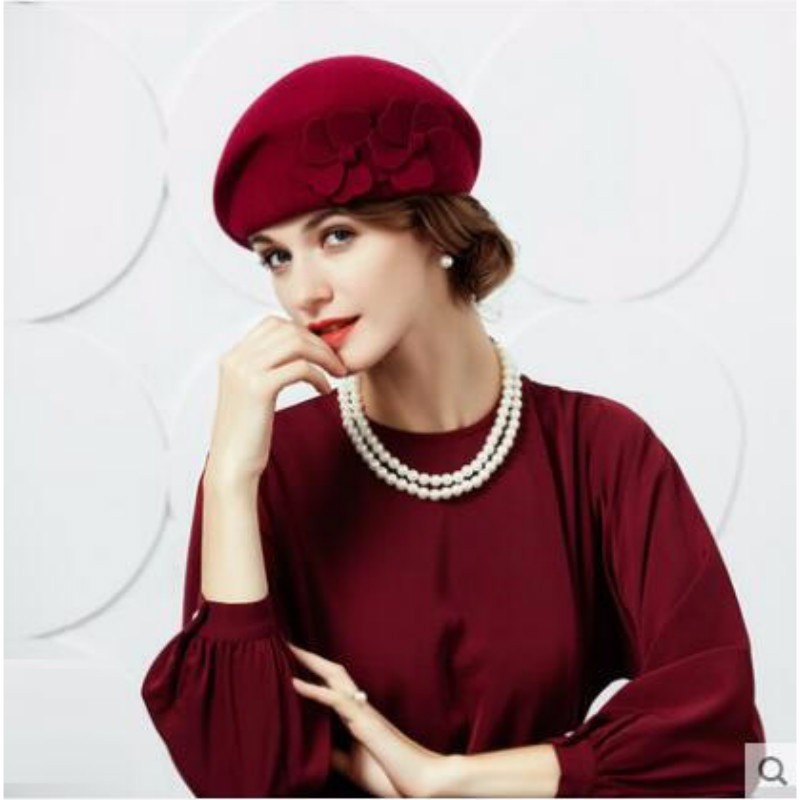 

LUONIWEILIN Red Свободный размер, Lady vintage Hat Fedoras