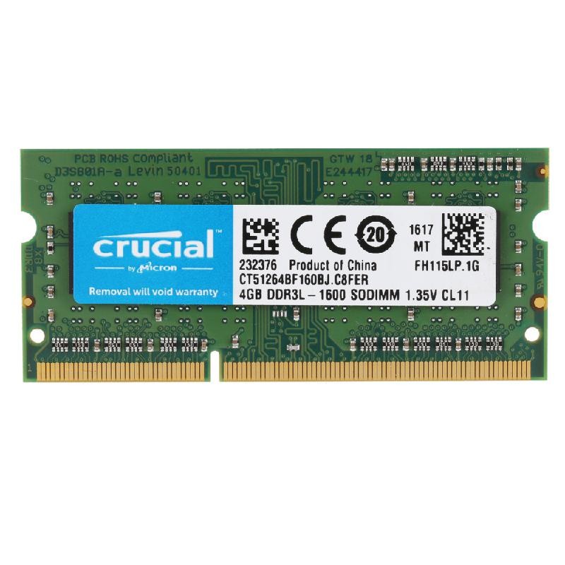 

Kingston 4ГБ, Crucial DDR3