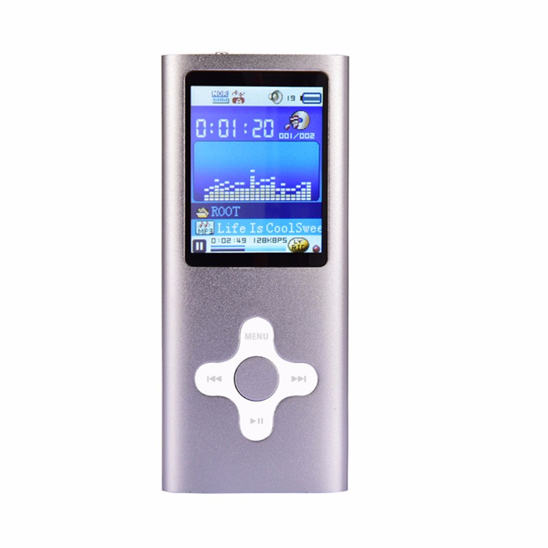 

zhileyu Серебряный 16G, Мини-металлический ультратонкий четвертый ЖК-плеер MP3 MP4