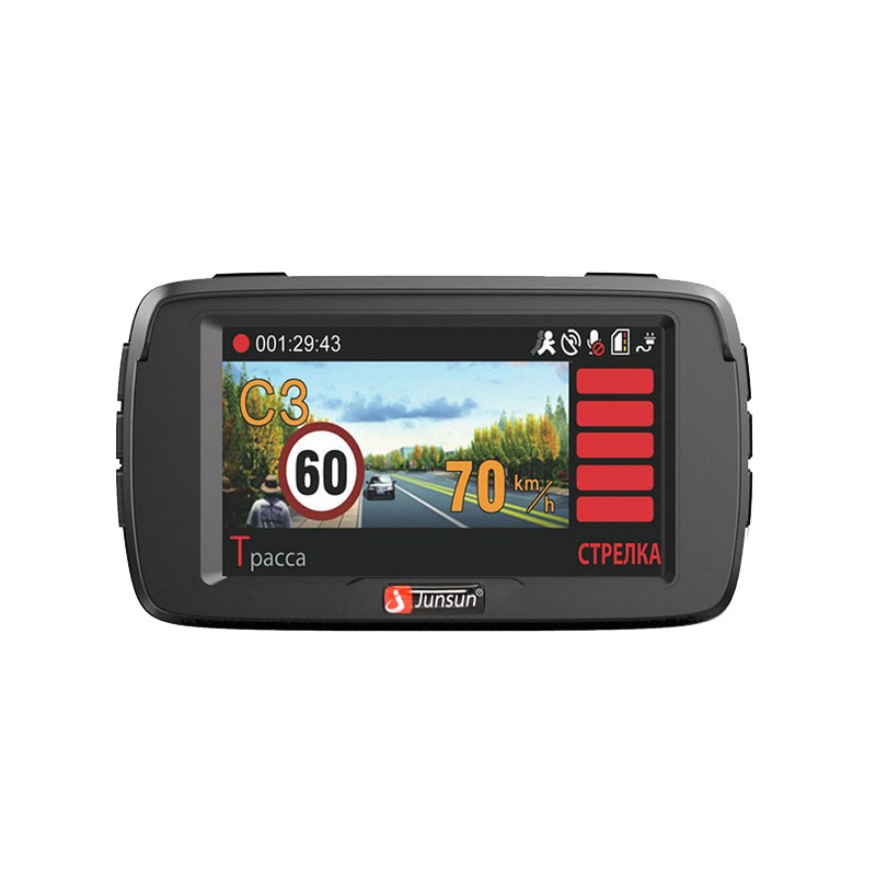 

Junsun Нет карты TF 1080p, Видеорегистраторы для автомобилей Антирадары Camear GPS 3 в 1
